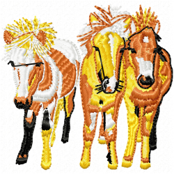 Horses Embroidery Design 8 Horses Embroidery Design 8